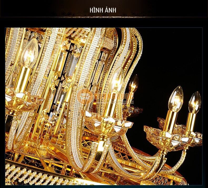 Đèn chùm pha lê không gian biệt thự CM184-13